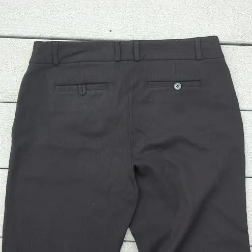 Dalia Collection Pinstripe Flare Dress Pants wiih Button Detail on Waist Black Size 10