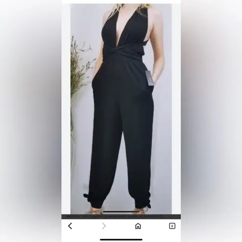 Lulus Women  Classic Black Halter Jumpsuit size small