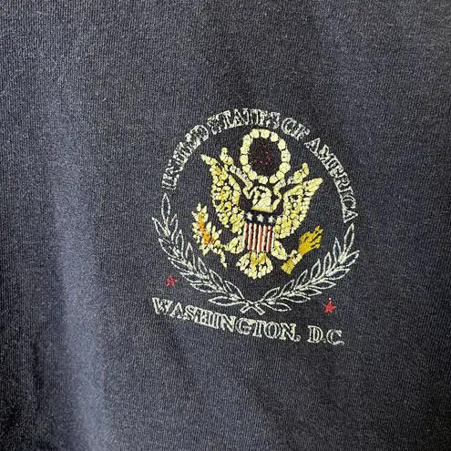 Vintage 90s Washington DC T Shirt Blue XL Extra Large Graphic Tee 100% Cotton