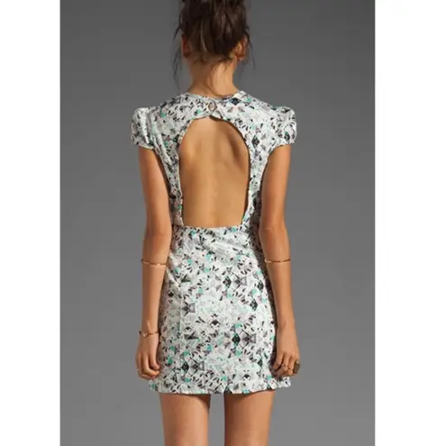 Finders Keepers Dream People Dress Geo Print Ivory