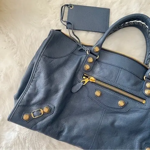 Balenciaga  Giant 21 Gold Hardware Work Bag in Blue