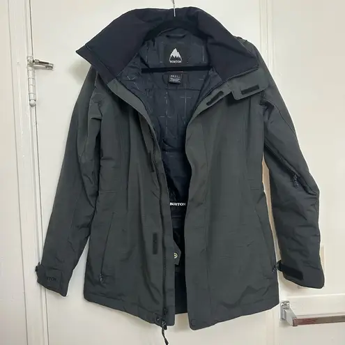 Burton Jet Set Jacket size xs women’s ski snowboard coat black grey