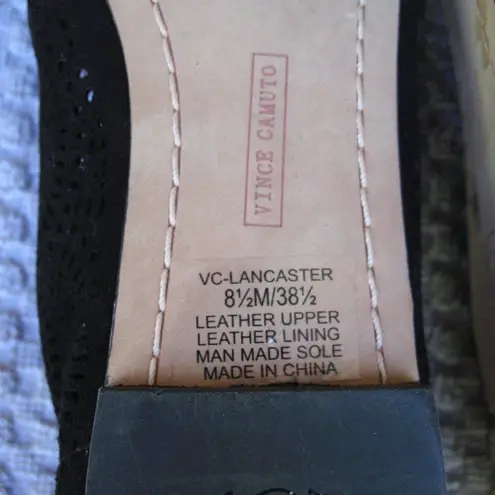 Vince Camuto Black Laser Cut Flats