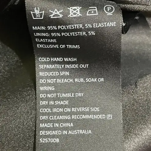 Bardot Kristen Peplum Cocktail Classic Black Spaghetti Strap Dress 12