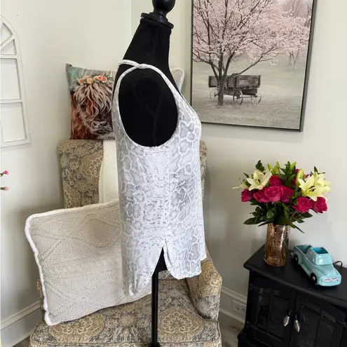 Tart White Asymmetrical Sleeveless Tank Top