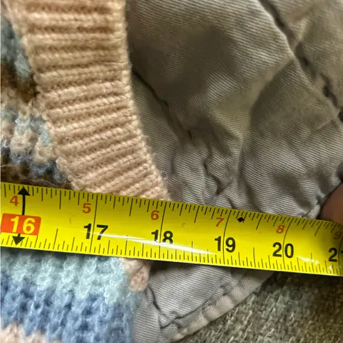 Mango  Striped Knit Sweater Vest - Pink, Blue, Brown | Size Small Color