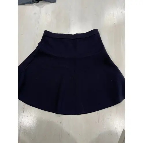 Tahari Navy Blue A-Line Knit Skirt Classic Office Work Wear