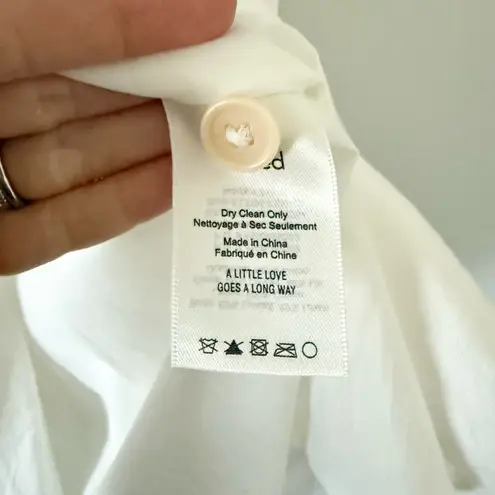 Wilfred Aritzia Silana Linen Cotton Blend Midi Wrap Skirt in White Size XS