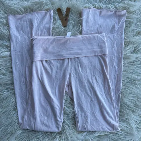 SKIMS Cotton Jersey Foldover Pant Barely Pink Size Small