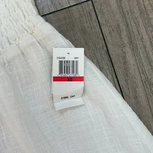 Wearables White Smocked Waist Gauze Skirt SX