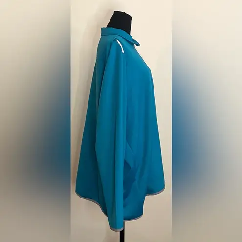Zelos - Blue Longsleeve Athletic Half Zipup jacket Size XXL