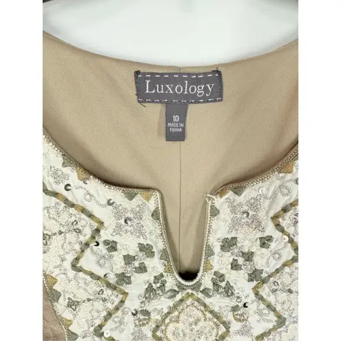 Luxology embroidered gauze dress size 10