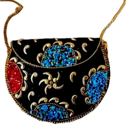 $229 Retail: New and Rare RAMLA “Nuit Étoilée” Mosaic Handbag Gold