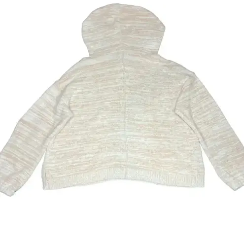 Soma WKND Women's Large Pink Marshmallow Knit Long Sleeve Cropped‎ Hoodie