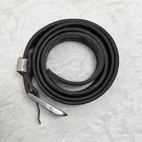 Diesel Vintage 90 Gray Leather Belt Size 90/36"