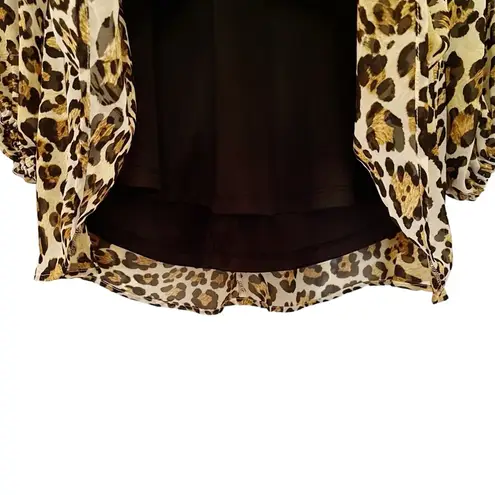 Show Me Your Mumu  Donnie dress rare jaguar print mini swing dress long sleeves