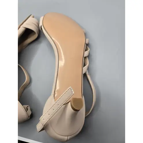 Didifu Nude Strappy Heels Women's Size 9 – Nude Beige Ankle Strap Sandals – New Tan