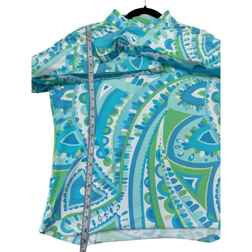 Icikuls Golf Pullover Womens 1/2 Zip Long Sleeve Lightweight Mesh Underarm Sz L Blue Size L