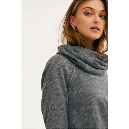 Free People FP Beach Grey Cocoon Cowl Neck Pullover One Size