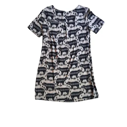 Maeve by Anthropologie Polar Bear Mini Shift Dress with Pockets Size 2 EUC