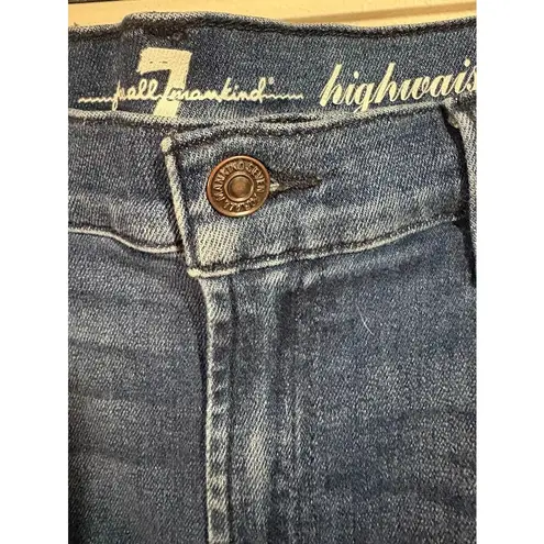 7 For All Mankind  Women's Highwaist Slim Kick Flare Crop Jeans Size 32