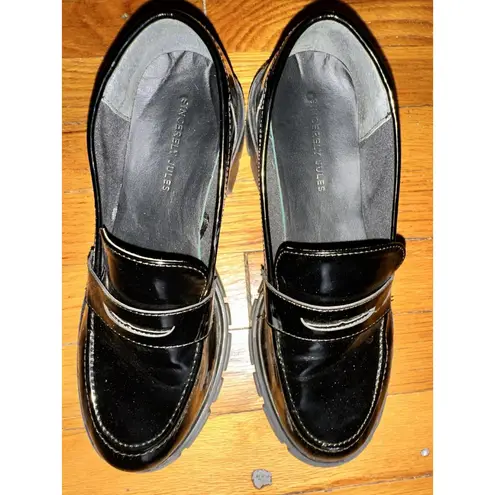 Sincerely Jules Dylan Chunky Penny Loafer Women’s 9M Glossy 90s Platform Shoes Black Size 9