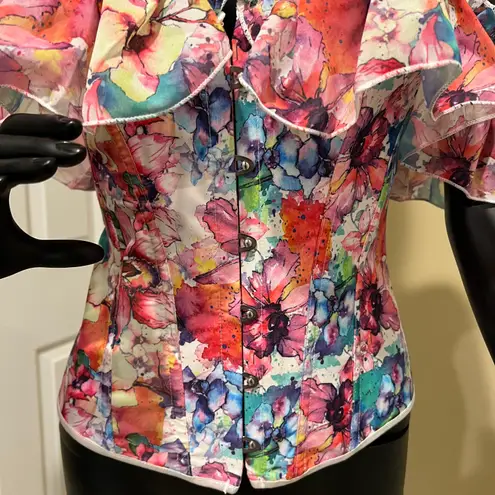 Floral Corset Top Tee T