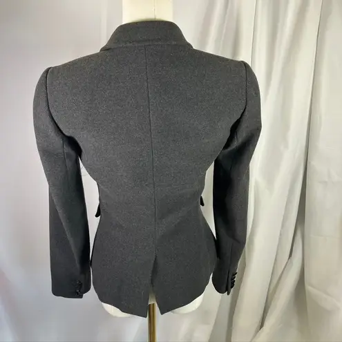 Daniel Cremieux Cremieux Gray Wool Blend Blazer Jacket Women's 0 Business Career Tailored Fitted - Image 8