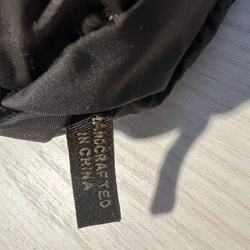 Kooba Womens Leather Semi Circle Zip Makeup Bag Clutch Boho Distressed Festival