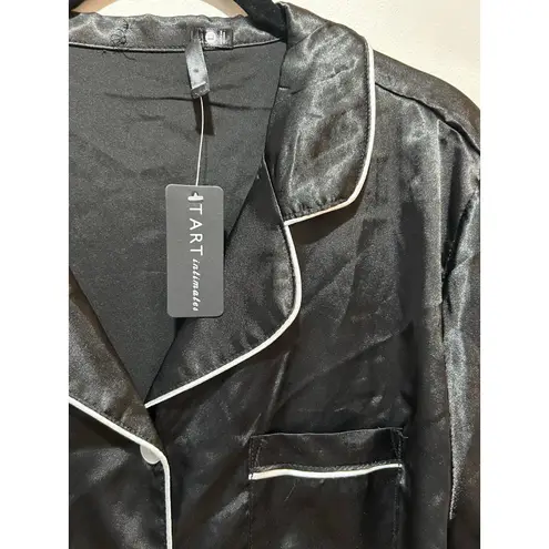 Tart Intimates NWT black pajama top size L short sleeve silky Size L