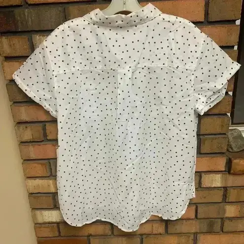 st. john's bay St. John’s Bay Women’s Polka Dot Button Down Blouse