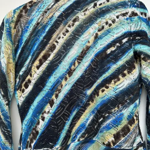 Alberto Makali Women’s Cardigan - Size PS - Gorgeous Mixed Blue Pattern