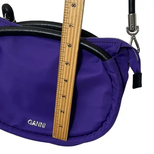 Ganni Knot Purse OS Heliotrope Tech Fabric Mini Bag Removable Strap