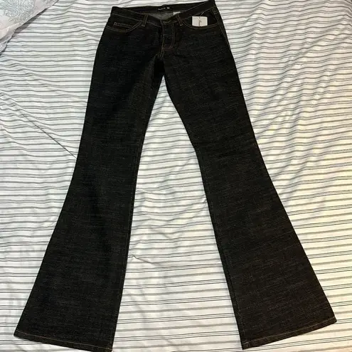 Frankie B Denim Black Bootcut Size 6 Made in USA 28X34 inches. New Black