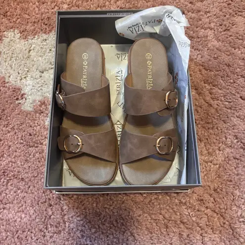 PATRIZIA Women's SHANIHO Slide Brown Size 8.5 Comfort Lightweight Chic Classy