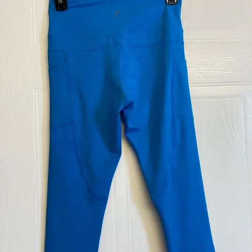 Zyia  Royal Blue Willow Light N Tight Hi-Rise Crop Legging Size‎ 4 With Pockets