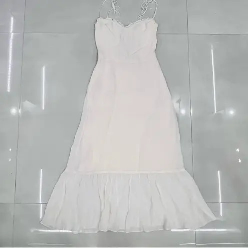 Reformation  Enya Midi White Dress