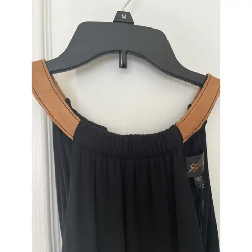 Akiko faux leather halter neck Elastic Waist dress NWT size xs