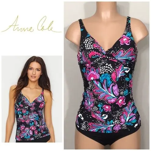 Anne cole New.  floral tankini set.  34B-32C top/ M-bottom   Retails $159