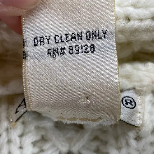 Avalin Sweater Vest Faux Fur Collar Wool Blend Sleeveless Knit Ivory M White Size M