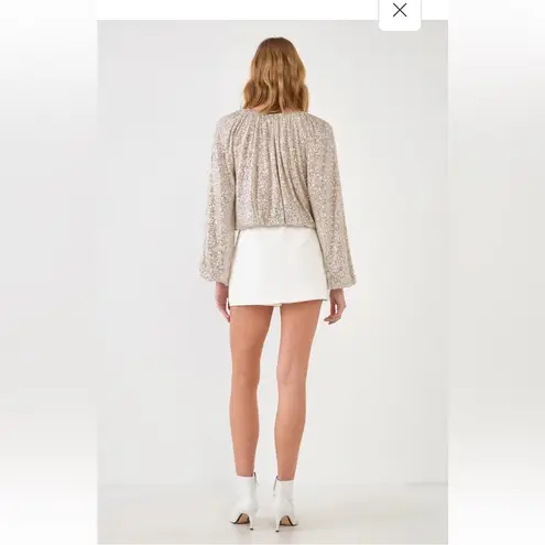 Endless Rose NWT Boutique Sequin Blouson Top Sz M