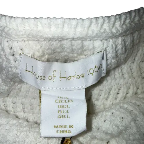 House of Harlow 1960 Cream Knit Peplum Tank Top – Size L – NWT White Size L