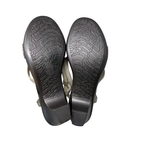 Abeo Gloriana Metallic Strappy Sandals Slingback Heels BIO System Womens 8.5N Size 8.5