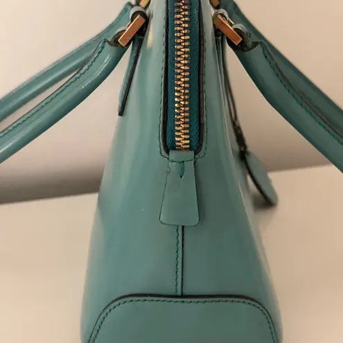 Salvatore Ferragamo Turquoise Teal Vintage Italian Leather Shoulder Bag