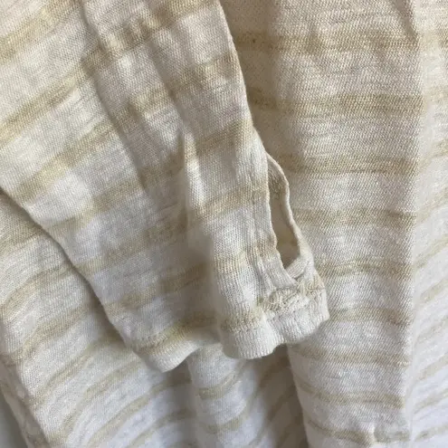 Athleta | Linen Striped Long Sleeve sz Small