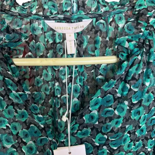 Rebecca Taylor NWT Climbing Rose Silk-Blend Blouse