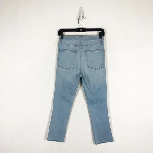 Veronica Beard  Carly 11" Kick Flare Jeans Air 27 Size 25 Side Stripe Crop Fray