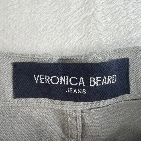 Veronica Beard Sz 23 Daniela Metallic Straight Leg Jean in Light Gunmetal Grunge