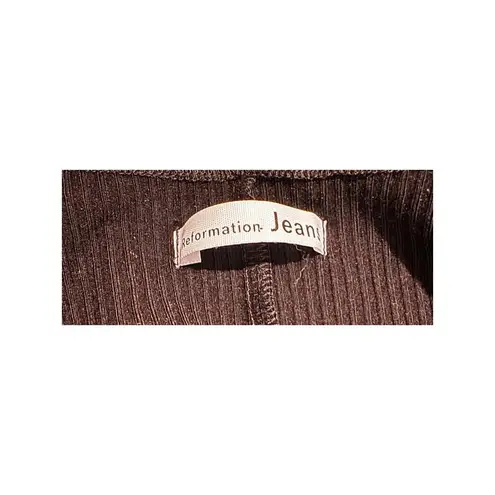 REFORMATION JEANS Ribbed Black Wrap Midi Dress XS NWT