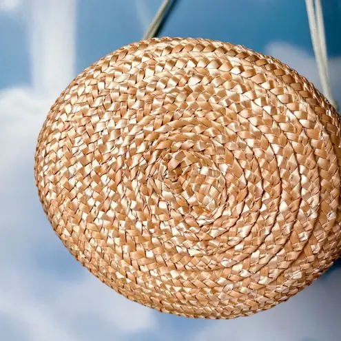 Straw crossbody purse Tan